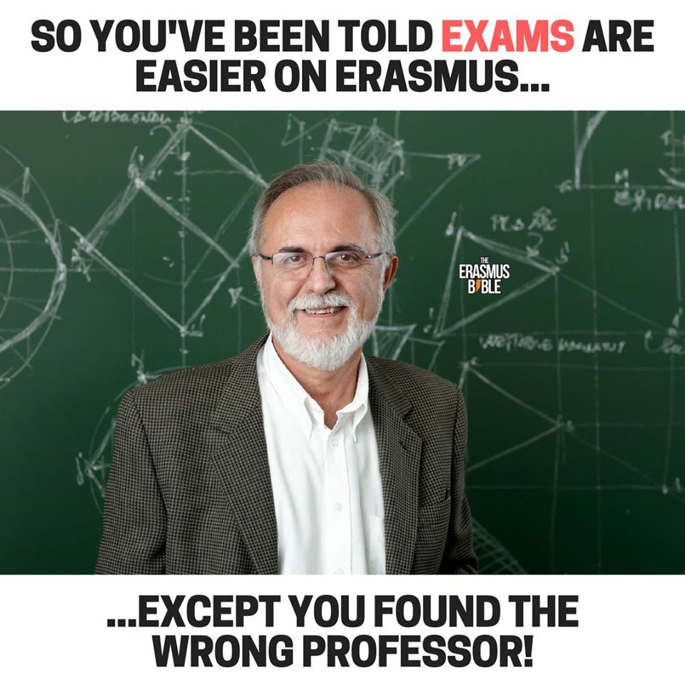 erasmus meme about easier studies and exams