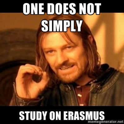 erasmus meme about not studying