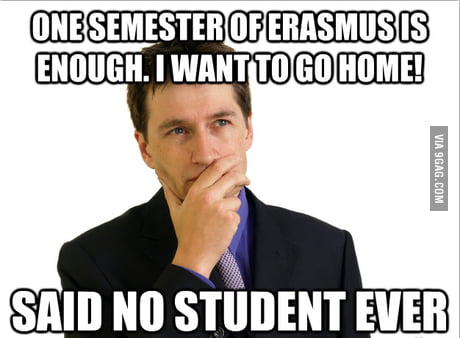 erasmus meme about going home
