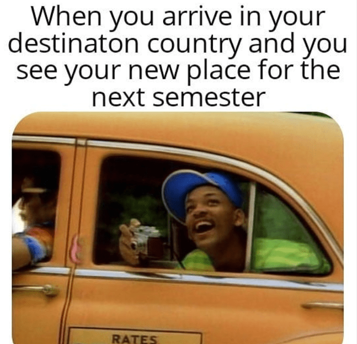 erasmus meme about moving abroad for the semester